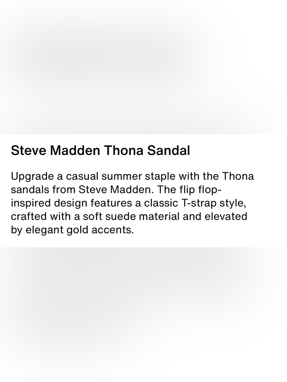 New Steve Madden Black Suede Toe-Post Sandals with Gold Hardware - Picture 10 of 10